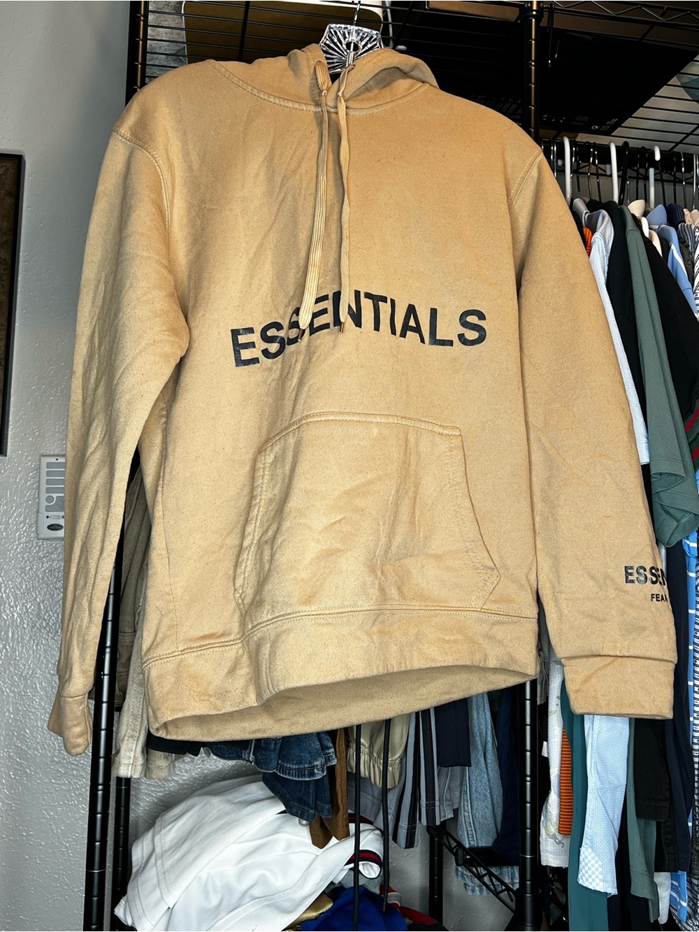 ESSENTIALS Fear of God Men's Tan Hoodie